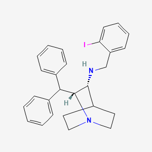 2-(Diphenylmethyl)-N-((2-iodophenyl)methyl)-3-quinuclidinamine