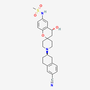 Methanesulfonamide, N-(1'-(6-cyano-1,2,3,4-tetrahydro-2-naphthalenyl)-3,4-dihydro-4-hydroxyspiro(2H-1-benzopyran-2,4'-piperidin)-6-yl)-, (R*,R*)-