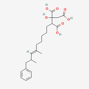 1-[(6E)-6,8-dimethyl-9-phenylnon-6-en-1-yl]-2-hydroxypropane-1,2,3-tricarboxylic acid