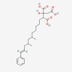 1-[(10E)-6,8-dimethyl-11-phenylundec-10-en-1-yl]-2-hydroxypropane-1,2,3-tricarboxylic acid