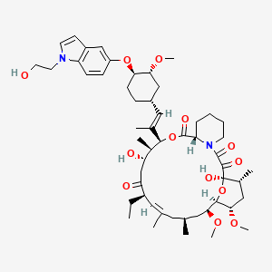 molecular formula C53H78N2O13 B1673950 32-O-(1-Hydroxyethylindol-5-yl)ascomycin CAS No. 148365-48-4