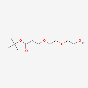molecular formula C11H22O5 B1673968 tert-Butyl 3-(2-(2-hydroxyethoxy)ethoxy)propanoate CAS No. 133803-81-3