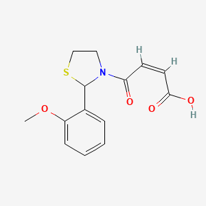 (Z)-4-[2-(2-methoxyphenyl)-1,3-thiazolidin-3-yl]-4-oxobut-2-enoic acid