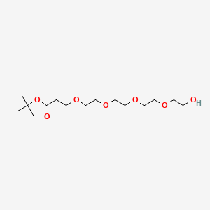 molecular formula C15H30O7 B1673976 Tert-butyl 1-hydroxy-3,6,9,12-tetraoxapentadecan-15-oate CAS No. 518044-32-1
