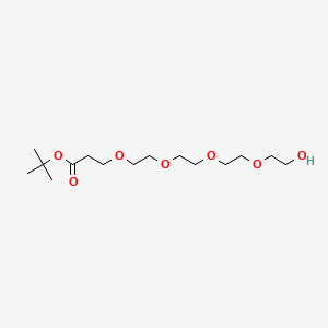 molecular formula C15H30O7 B1673976 Hydroxy-PEG4-(CH2)2-Boc CAS No. 518044-32-1
