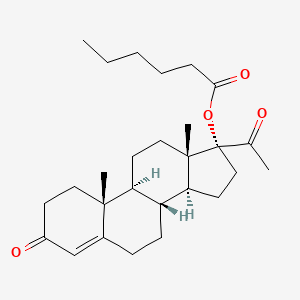 molecular formula C27H40O4 B1673979 Hydroxyprogesterone caproate CAS No. 630-56-8