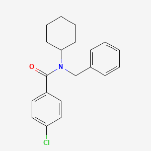 molecular formula C20H22ClNO B1673994 N-benzyl-4-chloro-N-cyclohexylbenzamide CAS No. 945714-67-0