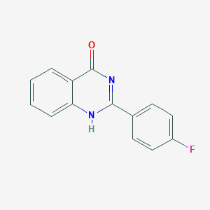 molecular formula C14H9FN2O B1673997 2-(4-fluorophenyl)-1H-quinazolin-4-one CAS No. 190838-76-7