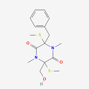 3,6-Bis(methylthio)-1,4-dimethyl-3-(hydroxymethyl)-6-(phenylmethyl)-2,5-piperazinedione