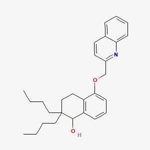 2,2-Dibutyl-5-(2-quinolylmethoxy)-1,2,3,4-tetrahydro-1-naphthol