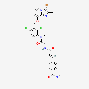 molecular formula C30H28BrCl2N5O4 B1674006 FR167344 free base 