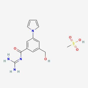 Benzamide, N-(aminoiminomethyl)-3-(hydroxymethyl)-5-(1H-pyrrol-1-yl)-, methanesulfonate (1:1)