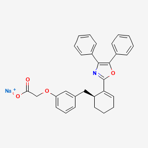 molecular formula C30H26NNaO4 B1674010 FR181157 CAS No. 171046-15-4