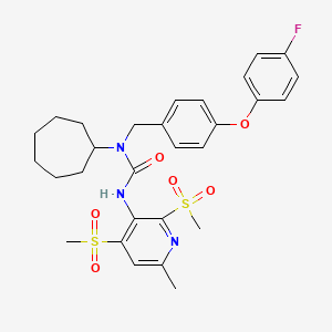 molecular formula C29H34FN3O6S2 B1674016 FR-190809 CAS No. 215589-63-2