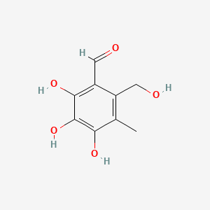 molecular formula C9H10O5 B1674021 1,5,6,7-Isobenzofurantetrol, 1,3-dihydro-4-methyl- CAS No. 197316-54-4