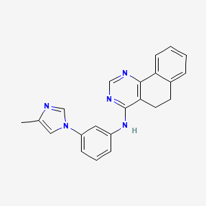 molecular formula C22H19N5 B1674030 FR260010 free base CAS No. 374555-75-6