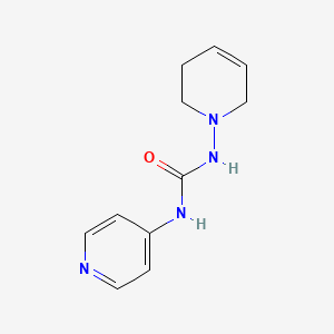 molecular formula C11H14N4O B1674032 N-(4-Pyridylcarbamoyl)amino 1,2,3,6-tetrahydropyridine CAS No. 102671-35-2