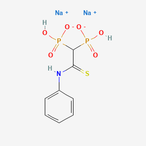 molecular formula C8H9NNa2O6P2S B1674035 Disodium phenylthiocarbamoylmethylenediphosphonate CAS No. 112856-39-0