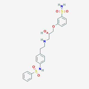 molecular formula C23H27N3O6S2 B1674076 3-[(2S)-2-hydroxy-3-[2-[4-(phenylsulfonylamino)phenyl]ethylamino]propoxy]benzenesulfonamide CAS No. 244192-93-6