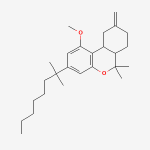 molecular formula C26H40O2 B1674086 (6aR,10aR)-1-甲氧基-6,6,9-三甲基-3-(2-甲基辛-2-基)-6a,7,10,10a-四氢苯并[c]色烯 CAS No. 174627-50-0
