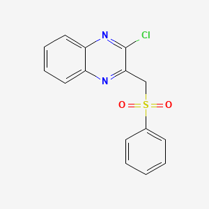 molecular formula C15H11ClN2O2S B1674088 2-Chloro-3-(phenylsulfonylmethyl)quinoxaline CAS No. 227002-04-2