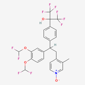 molecular formula C25H19F10NO4 B1674113 L-826,141 CAS No. 491869-01-3