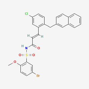 molecular formula C27H21BrClNO4S B1674114 L-826266 CAS No. 244101-03-9