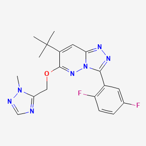 molecular formula C19H19F2N7O B1674117 L-838417 CAS No. 286456-42-6
