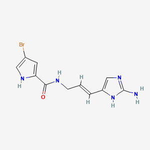 molecular formula C11H12BrN5O B1674120 Hymenidin CAS No. 107019-95-4