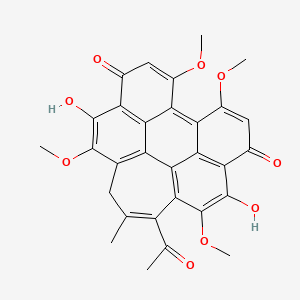molecular formula C30H24O9 B1674128 Unii-xnp7UO129A CAS No. 123940-54-5