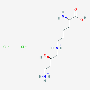 [(5S)-5-amino-5-carboxypentyl]-[(2R)-4-azaniumyl-2-hydroxybutyl]azanium;dichloride