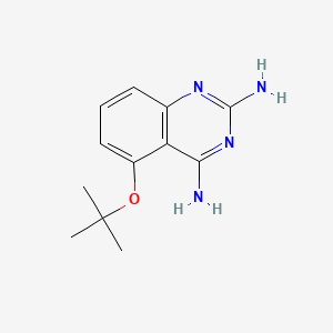 molecular formula C12H16N4O B1674133 5-tert-butoxyquinazoline-2,4-diaMine CAS No. 1009734-33-1