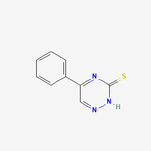 molecular formula C9H7N3S B1674135 5-Phenyl-1,2,4-triazine-3-thiol CAS No. 15969-28-5