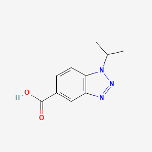 molecular formula C10H11N3O2 B1674144 1-异丙基-1H-1,2,3-苯并三唑-5-羧酸 CAS No. 306935-41-1