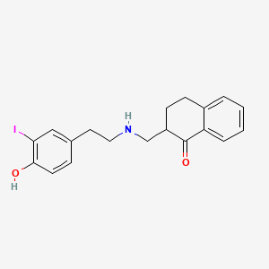 molecular formula C19H20INO2 B1674145 2-(beta-(3-Iodo-4-hydroxyphenyl)ethylaminomethyl)tetralone CAS No. 95034-25-6