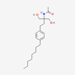 molecular formula C21H35NO3 B1674170 N-(1-Hydroxy-2-(hydroxymethyl)-4-(4-octylphenyl)butan-2-yl)acetamide CAS No. 249289-10-9