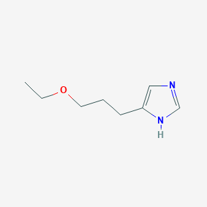 molecular formula C8H14N2O B1674172 4-(3-ethoxypropyl)-3H-imidazole CAS No. 184028-93-1