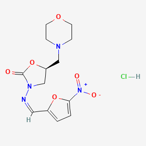 5-(Morpholin-4-ylmethyl)-3-[(Z)-(5-nitrofuran-2-yl)methylideneamino]-1,3-oxazolidin-2-one;hydrochloride