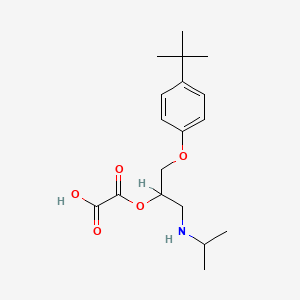 molecular formula C18H27NO5 B1674193 {[1-(4-Tert-butylphenoxy)-3-(propan-2-ylamino)propan-2-yl]oxy}(oxo)acetic acid CAS No. 51023-57-5