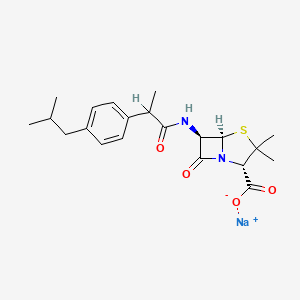 molecular formula C21H27N2NaO4S B1674239 Ibucillin sodium CAS No. 196309-77-0