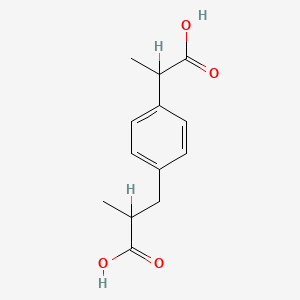 molecular formula C13H16O4 B1674242 Carboxyibuprofen CAS No. 15935-54-3