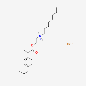 molecular formula C25H44BrNO2 B1674244 Ibuprofen dimethyl aminoethanol octyl CAS No. 113168-14-2