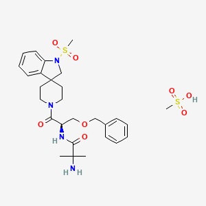molecular formula C28H40N4O8S2 B1674248 依布他莫林甲磺酸盐 CAS No. 159752-10-0