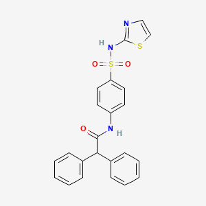 molecular formula C23H19N3O3S2 B1674254 2,2-二苯基-N-[4-(1,3-噻唑-2-基磺酰基)苯基]乙酰胺 CAS No. 313254-51-2