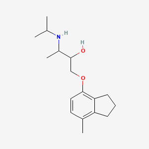 1-[(7-methyl-2,3-dihydro-1H-inden-4-yl)oxy]-3-(propan-2-ylamino)-2-butanol