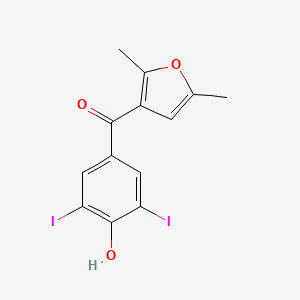 molecular formula C13H10I2O3 B1674281 Furidarone CAS No. 4662-17-3