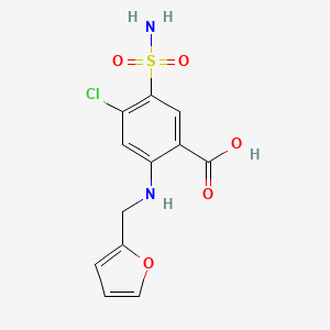 molecular formula C12H10ClN2O5S<br>C12H11ClN2O5S B1674285 Furosemide CAS No. 54-31-9