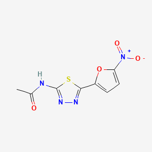 molecular formula C8H6N4O4S B1674286 N-(5-(5-Nitro-2-furanyl)-1,3,4-thiadiazol-2-yl)acetamide CAS No. 2578-75-8