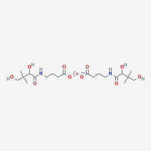 molecular formula C20H36CaN2O10 B167430 Butyric acid, 4-(2,4-dihydroxy-3,3-dimethylbutyramido)-, calcium salt (2:1) CAS No. 1990-07-4