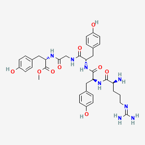 molecular formula C36H46N8O9 B1674309 Lactoferroxin B CAS No. 117667-26-2